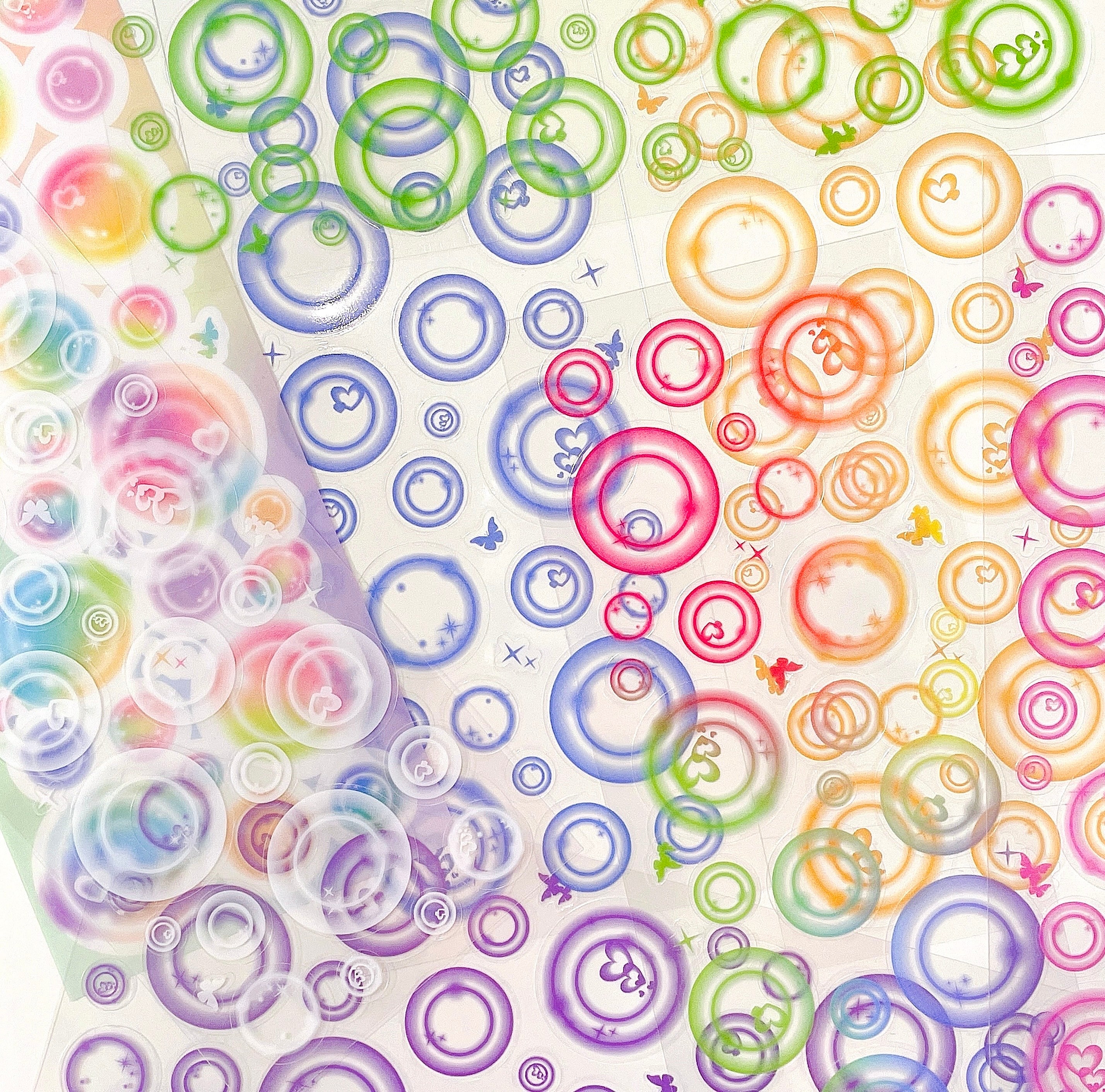 Butterfly and Bubbles Sticker